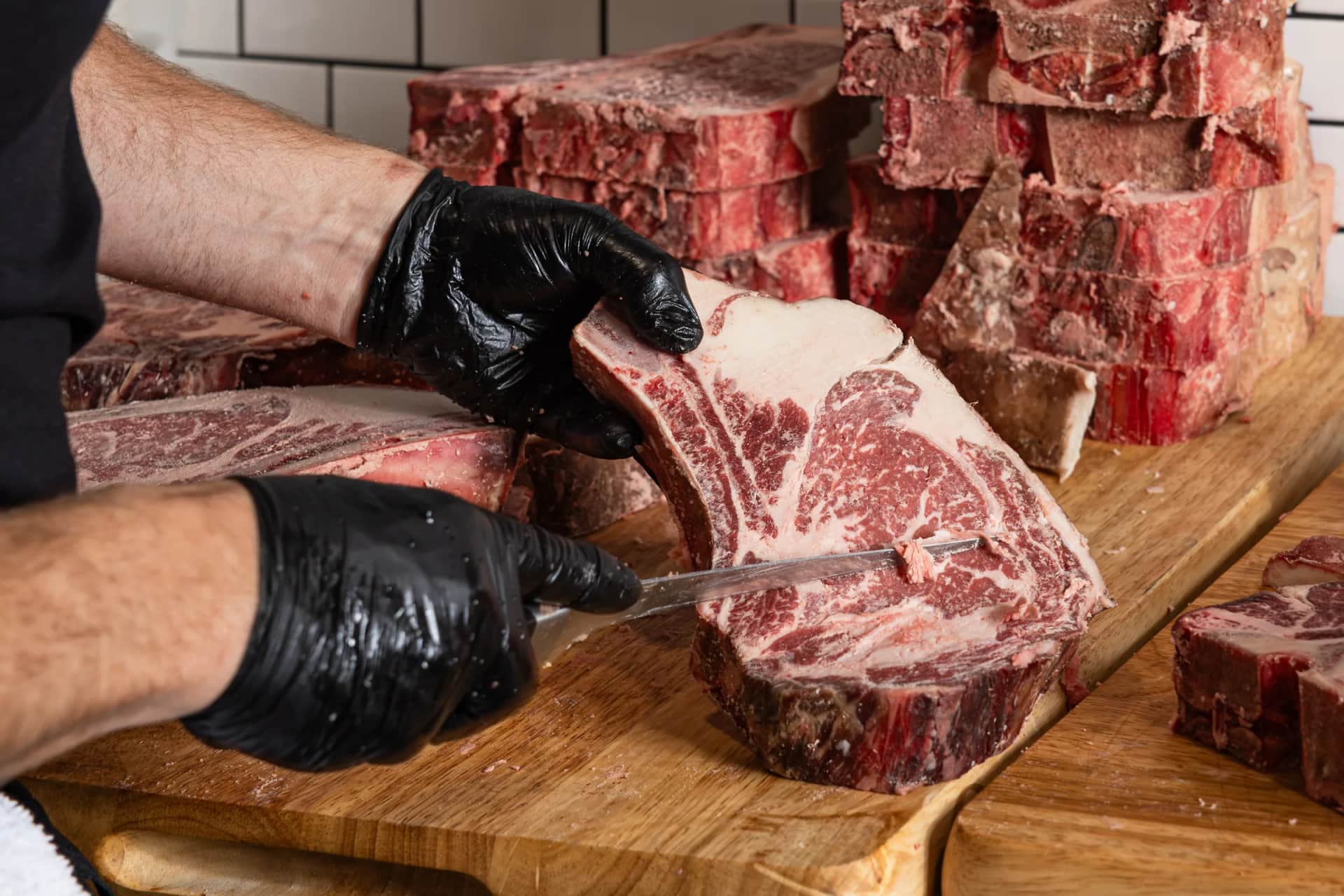 Tomahawk Ribeye at The Bay Butcher, Oyster Bay, NY
