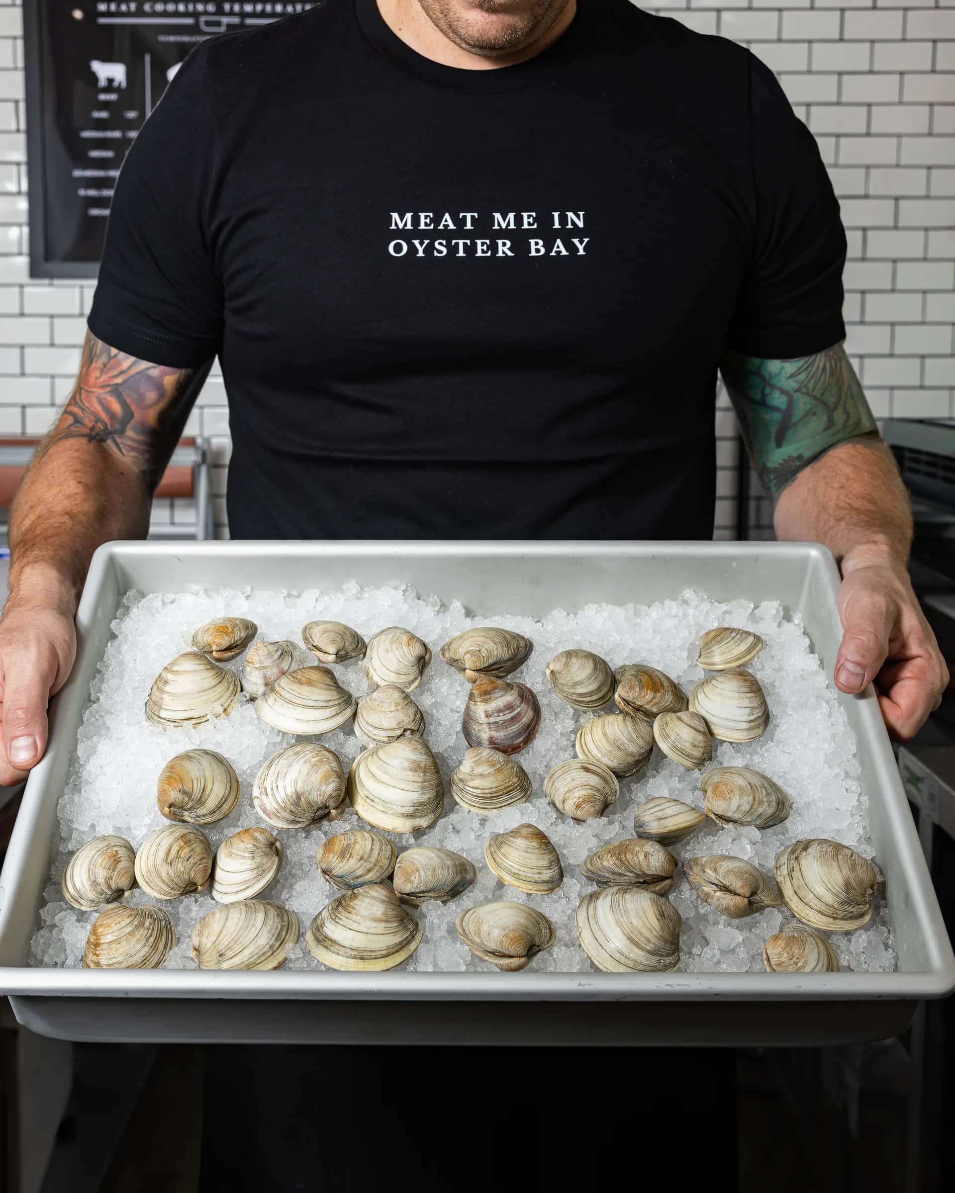Clams at The Bay Butcher, Oyster Bay